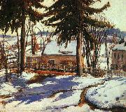 Charles Reiffel February Thaw, Silvermine Connecticut oil painting artist